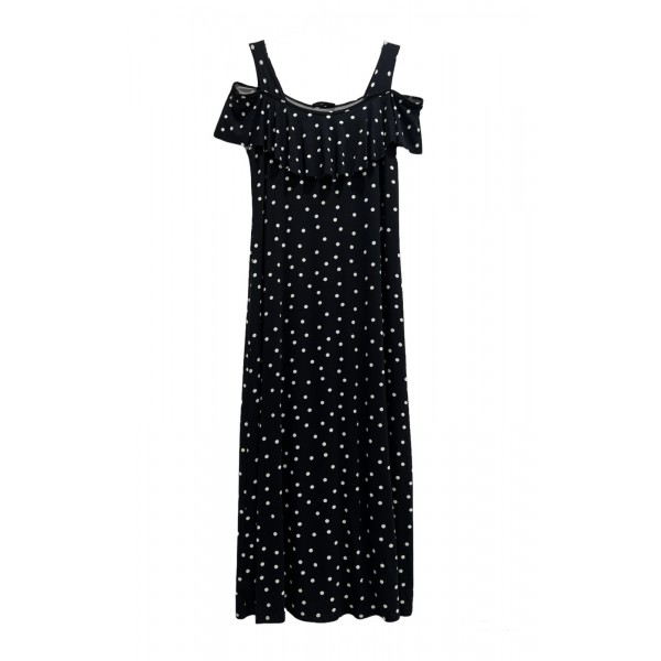Μακρύ φόρεμα σε ελαστικό βισκόζ ύφασμα5566Β